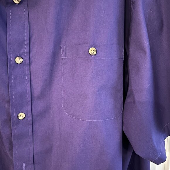 Men's Purple button down Shirt 4X 2 front pockets - Picture 7 of 10